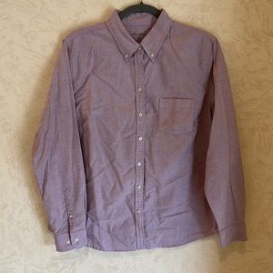 Eddie Bauer Lavender Purple Collared Button Down Top Size XL